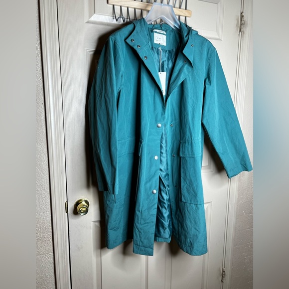a new day Jackets & Coats New A New Day Water Resistant Teal Hooded Rain Coat Xxl Poshmark